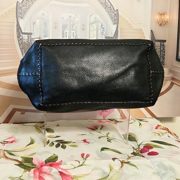 AUTHENTIC FENDI Selleria Pebbled Leather Handbag Dr's Style - Picture 12 of 14